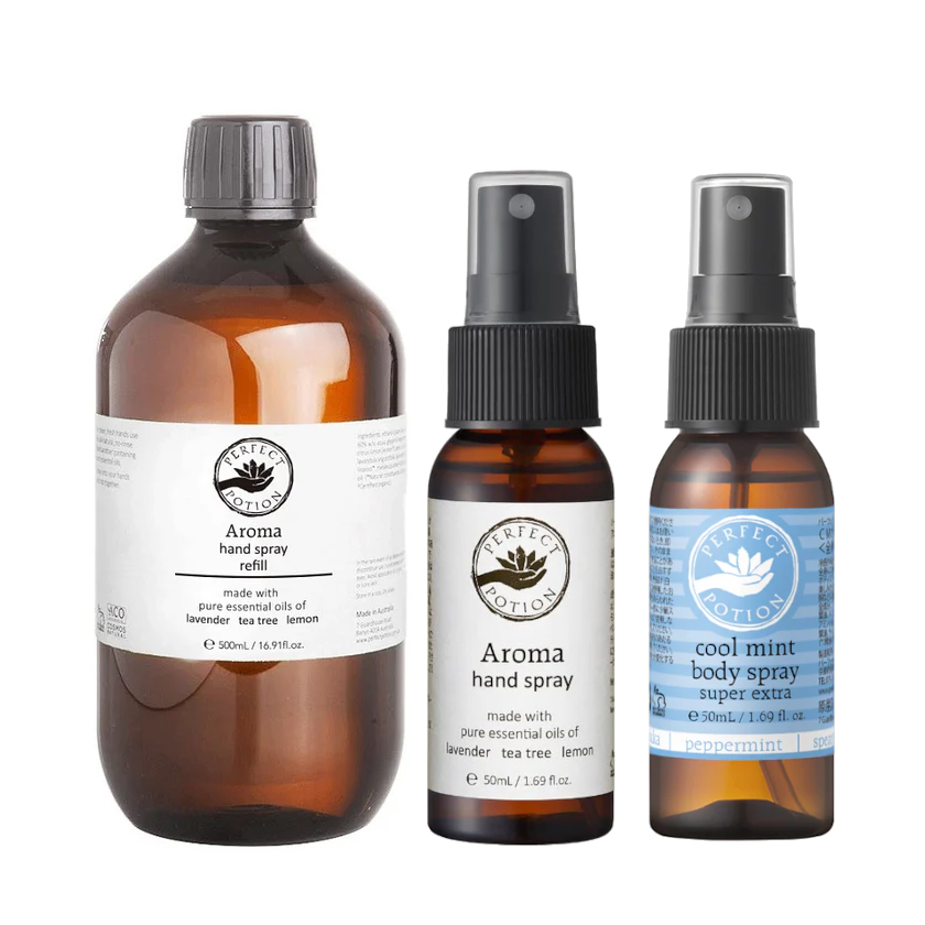 【ブラックフライデー限定】アロマハンドスプレー(本体+リフィル)+クールミントボディスプレーセット