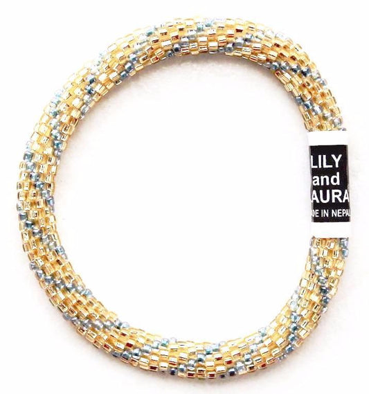 リリーアンドローラ ブレスレット デニムブルースパイラル オン ゴールド