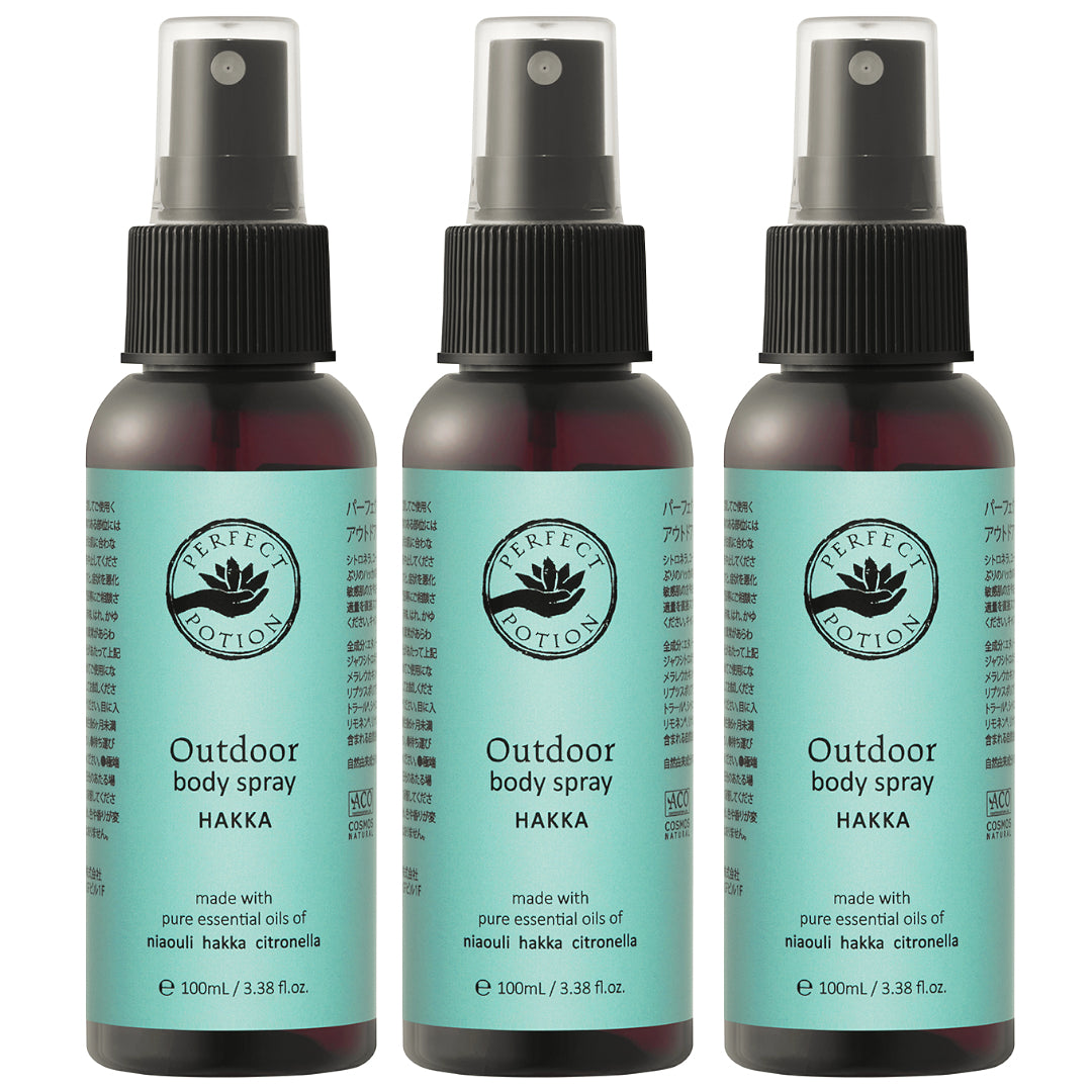 【2025 リニューアル】アウトドアボディスプレー ハッカ 100mL (3本セット)