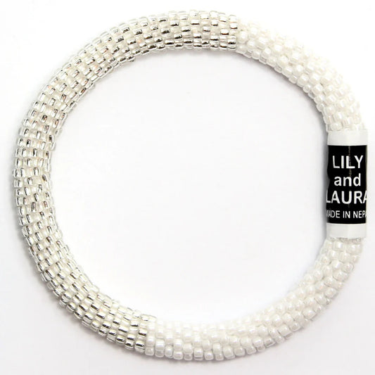 リリーアンドローラ ブレスレット シルバー&ホワイトブロック