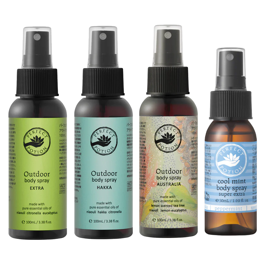 【ブラックフライデー限定】アウトドアボディスプレー3種＋クールミントボディスプレー セット
