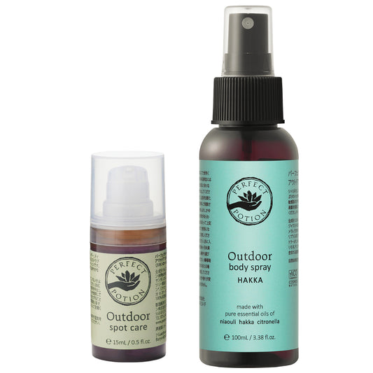アウトドア スポットケア セット（2025年 リニューアル ハッカ 100mL＋アウトドア スポットケア ローション15mL）